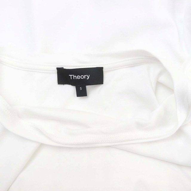 セオリー theory 23AW Core Jersey Round Hem LS カットソー Tシャツ 長袖 S 白 ホワイト /HK ■OS レディース_画像3