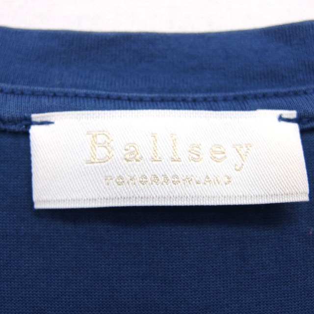  Ballsey BALLSEY Tomorrowland T-shirt cut and sewn A line plain simple short sleeves ound-necked cotton cotton S blue /HT26 lady's 