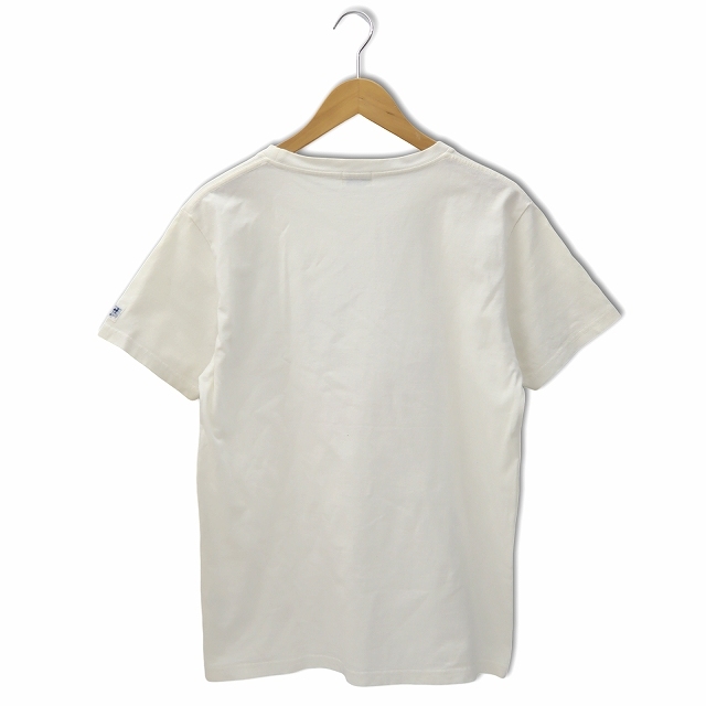 エンドレスサマー The Endless Summer TES クルーネック 半袖 パグプリント コットン Tシャツ M WHITE ホワイト メンズ_画像2