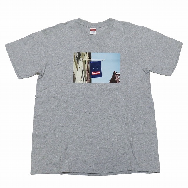 19AW シュプリーム SUPREME BANNER TEE Tシャツ 半袖 クルーネック プリント カットソー M ライトグレー/4 メンズ_画像1