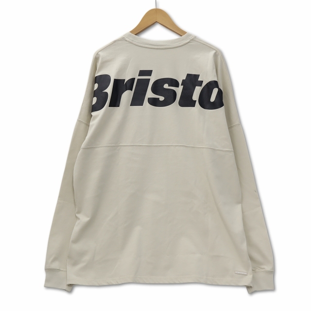 エフシーレアルブリストル F.C.Real Bristol FCRB FCRB-240083 BIG LOGO L/S BAGGY TEE ビッグロゴ カットソー Tシャツ L ベージュ_画像2