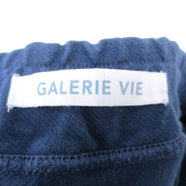 ギャルリーヴィー GALERIE VIE トゥモローランド タイト スカート 膝丈 コットン シンプル 0 ネイビー 紺 /KT8 レディース_画像3