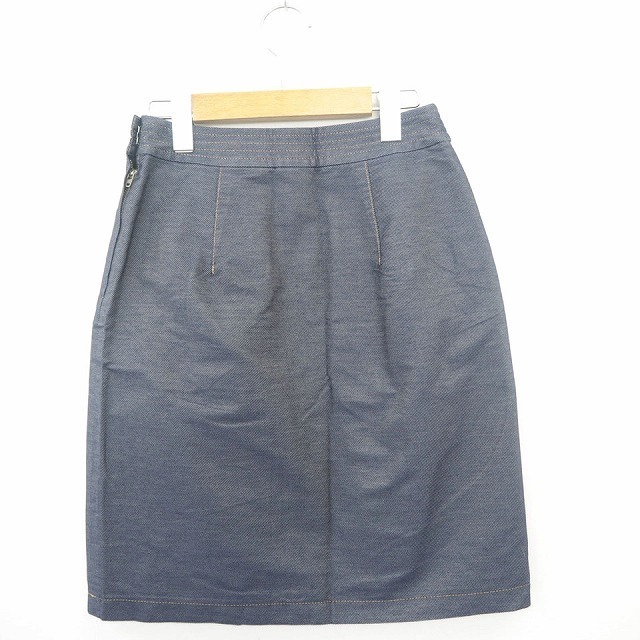  Reflect Reflect skirt bottoms pcs shape Denim simple knee height 7 navy navy blue /MT15 lady's 