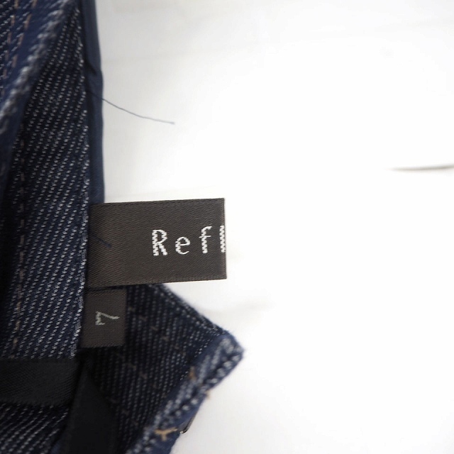  Reflect Reflect skirt bottoms pcs shape Denim simple knee height 7 navy navy blue /MT15 lady's 