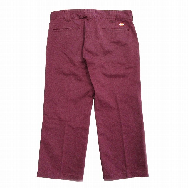 ディッキーズ Dickies ワーク チノパン パンツ ボトムス ジップフライ ズボン クロップド 1221725 36インチ 180/86A ボルドー 紫系 メンズ_画像2