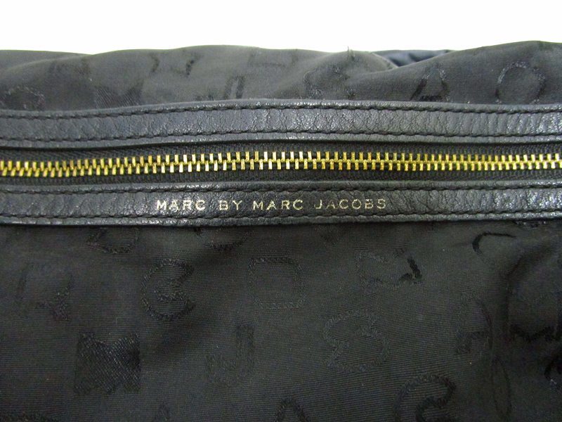 マークバイマークジェイコブス MARC by MARC JACOBS ナイロン ２WAY トートバッグ 金具タグ ブラック ■GY14 レディース_画像7