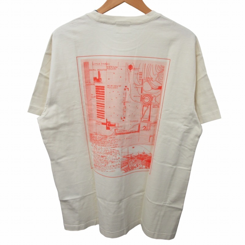 未使用品 キスニューヨークシティ KITH NYC ×Frank Lloyd Wright タグ付 23年製 プリントTシャツ カットソー 半袖 白 ベージュ系 L_画像2