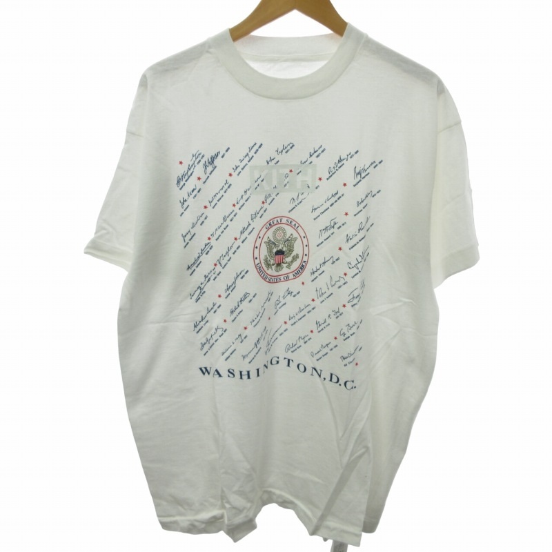 未使用品 キスニューヨークシティ KITH NYC タグ付き 90s ゲリラヴィンテージシリーズ WASHINGTON D.C Tシャツ カットソー 半袖 白 F_画像1