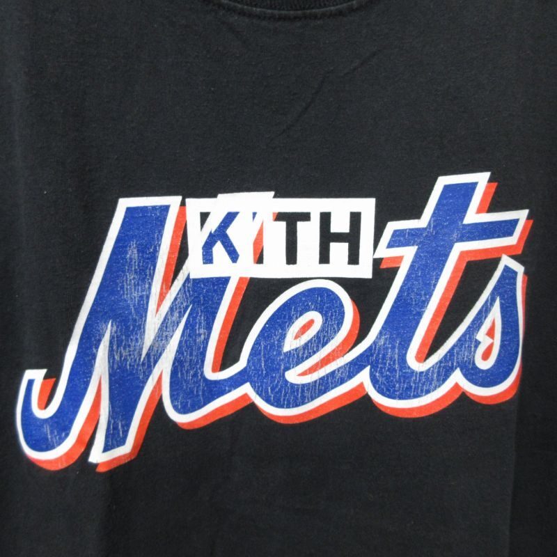 未使用品 キスニューヨークシティ KITH NYC タグ付 ゲリラヴィンテージシリーズ ニューヨーク・メッツ Majestic Tシャツ カットソー 黒 XL_画像5