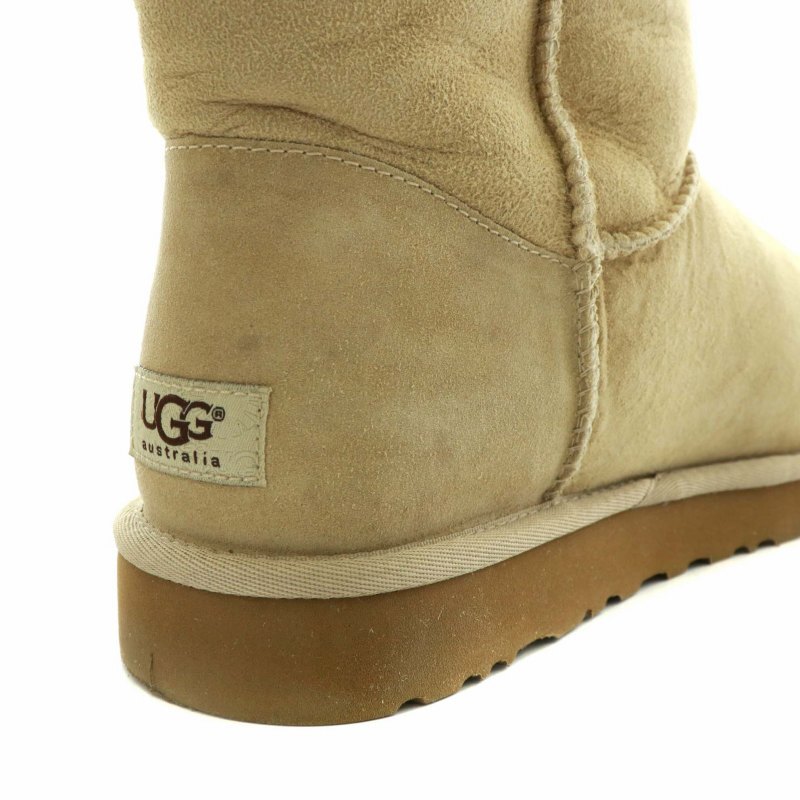 アグ オーストラリア UGG australia ムートンブーツ ショート スエード ロゴ US10 27cm べージュ /XZ ■GY30 メンズ_画像9