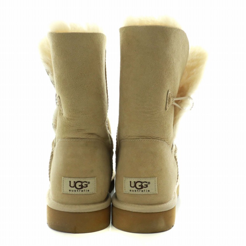 アグ オーストラリア UGG australia ムートンブーツ ショート スエード ロゴ US10 27cm べージュ /XZ ■GY30 メンズ_画像5