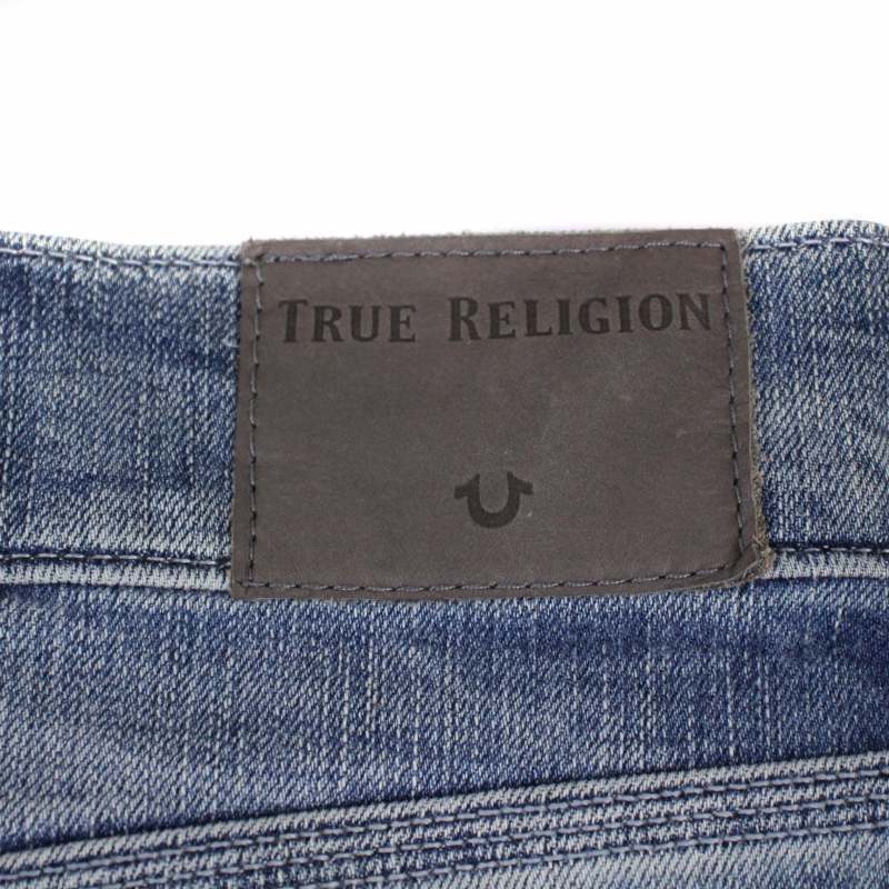  True Religion TRUE RELIGION epsm worn union Denim брюки джинсы кнопка fly USED обработка 32 индиго /BM мужской 