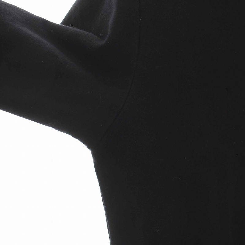  Agnes B Homme Agnes b. homme sweatshirt sweat reverse side nappy crew neck long sleeve Logo print 3 L black black /YM men's 