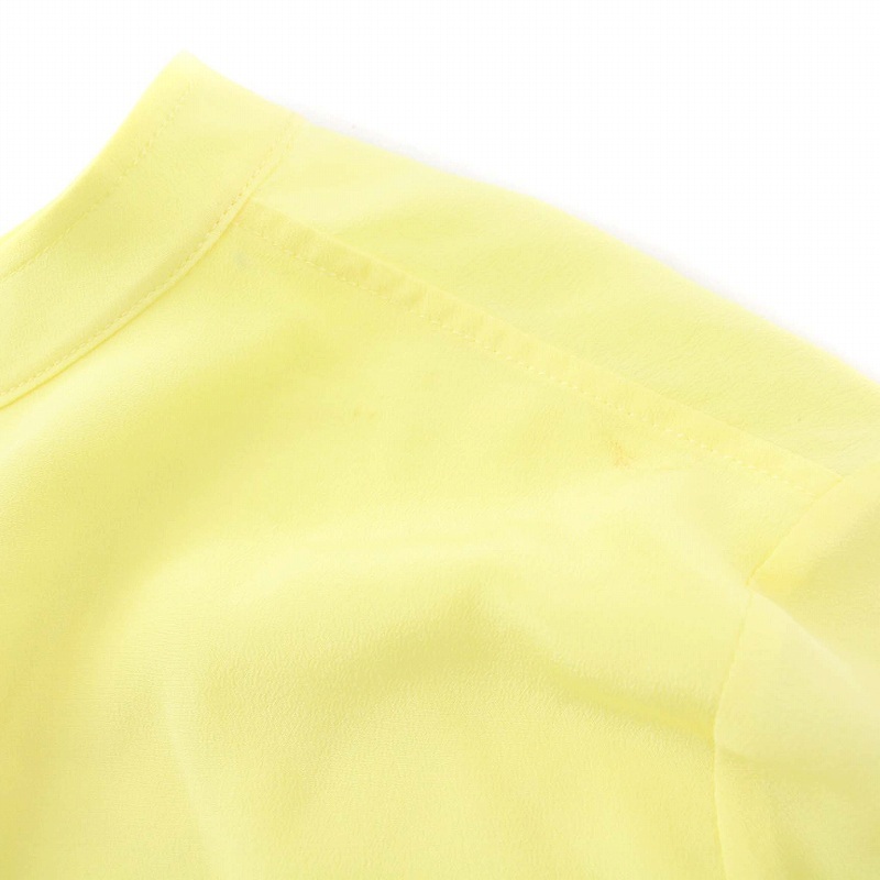 ステラマッカートニー STELLA McCARTNEY 21年製 シルクシャツ ブラウス 長袖 プルオーバー 38 M 黄色 イエロー /KH レディース_画像7