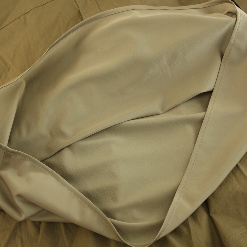  Anayi ANAYI рубашка One-piece колено длина стандартный цвет безрукавка передний открытие лента pechi пальто 36 S хаки /YT женский 