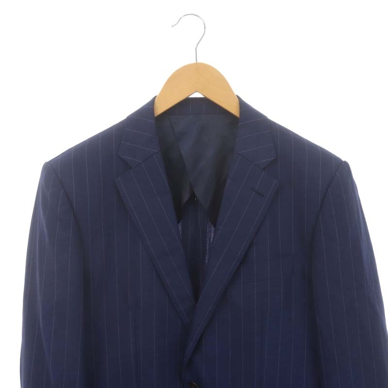  Takeo Kikuchi TAKEO KIKUCHI полоса tailored jacket блейзер боковой Benz шерсть 3 L темно-синий темно-синий #OS мужской 