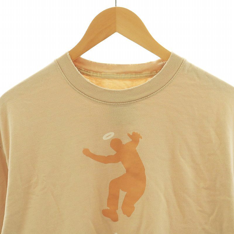 ナイキ NIKE × JORDAN ジョーダン × UNION ユニオン Tシャツ カットソー 半袖 クルーネック ダメージ加工 L ベージュ DM2839-268の画像5