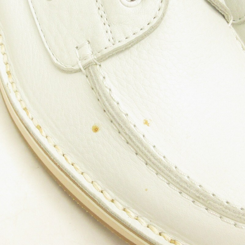 銀座ワシントン 革靴 レザー デッキシューズ 2ホール 白 ホワイト 26.5cm メンズ_画像7