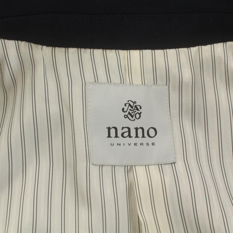 ナノユニバース nano universe テーラードジャケット 紺ブレ 金ボタン ダブル 4B センターベント 長袖 36 S 紺 ネイビー_画像8