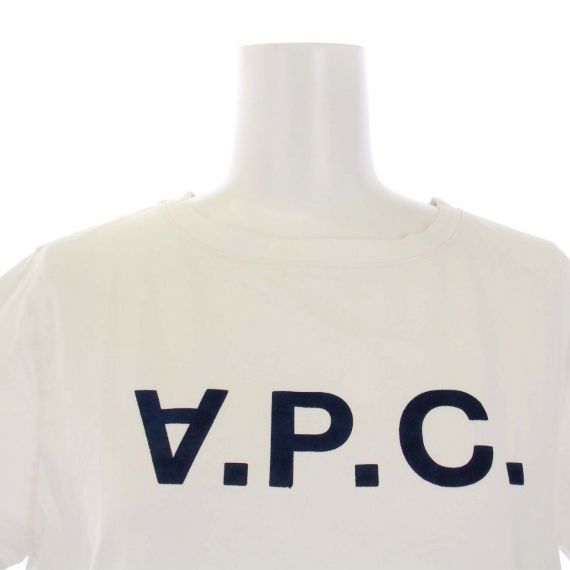  A.P.C. A.P.C. VPC T-SHIRTS T-shirt cut and sewn short sleeves crew neck Logo print M white white 25085-1-97261 /BM lady's 