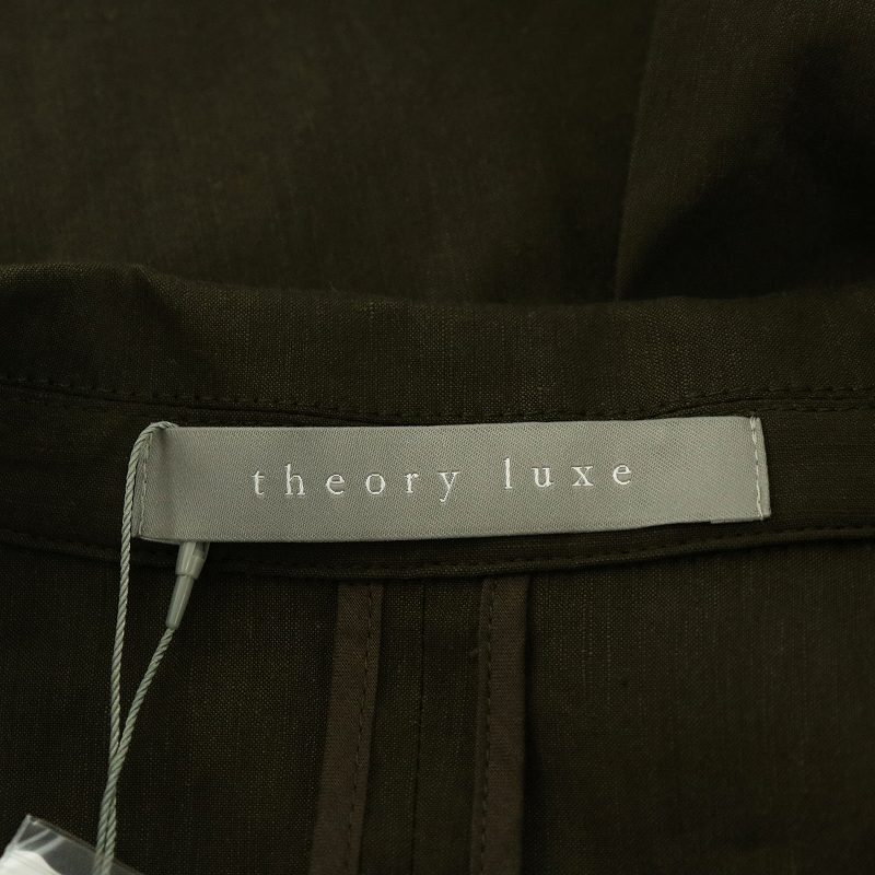 未使用品 セオリーリュクス theory luxe 23SS Crisp Linen Arvada NL テーラードジャケット 麻 リネン 36 S カーキ 3104121_画像4