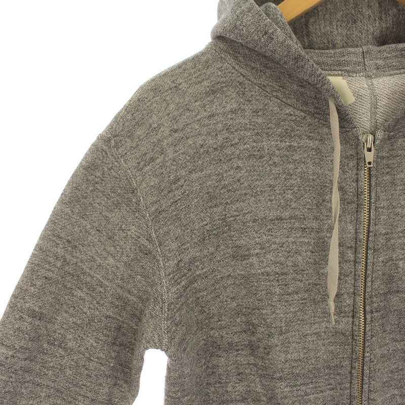 ミスターハリウッド N.HOOLYWOOD ZIP UP HOODIE ジップアップフーディ パーカー スウェット 長袖 コットン 裏毛 40 L グレー 47PIECES_画像6