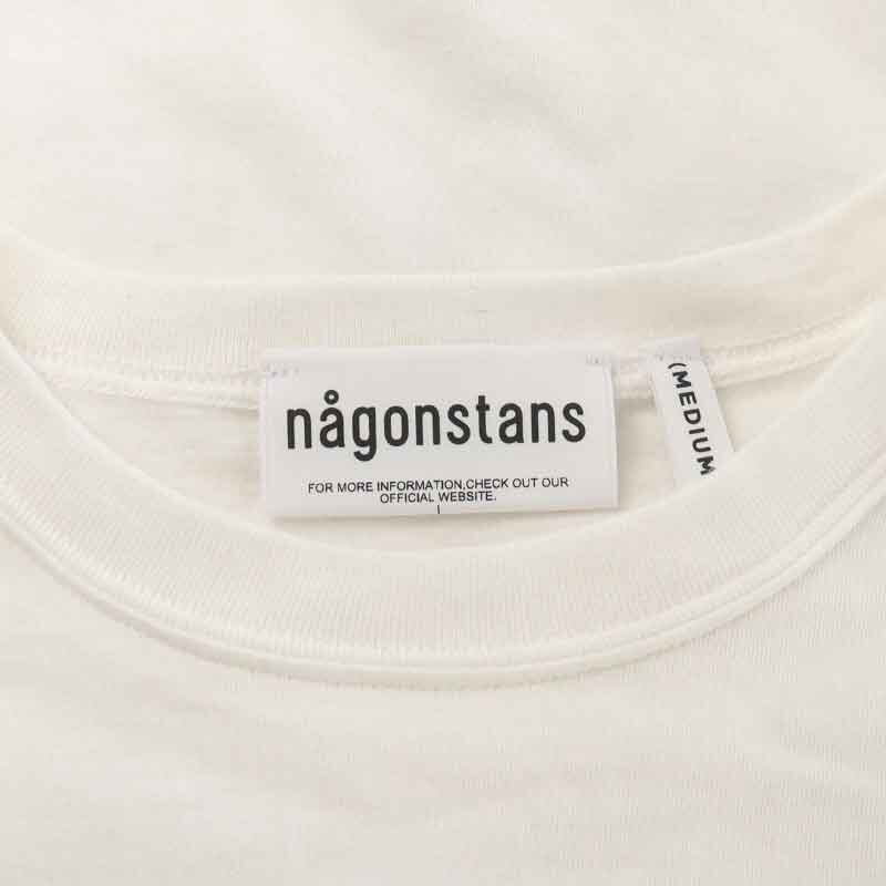 ナゴンスタンス nagonstans 23SS Konstig ロンT Tシャツ カットソー 長袖 クルーネック プリント M 白 マルチカラー 470GS880-1100_画像8