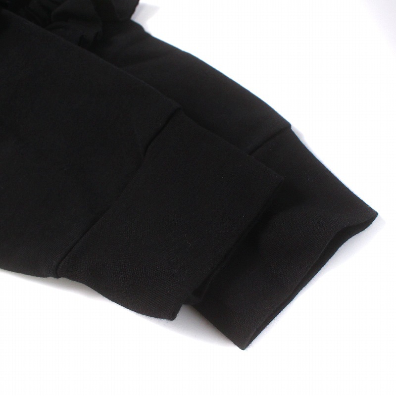 ENFOLD 23SS SCREW-SLEEVE PULLOVER Tシャツ カットソー 長袖 フリル コットン 38 M 黒 ブラック 300GS280-0800_画像7