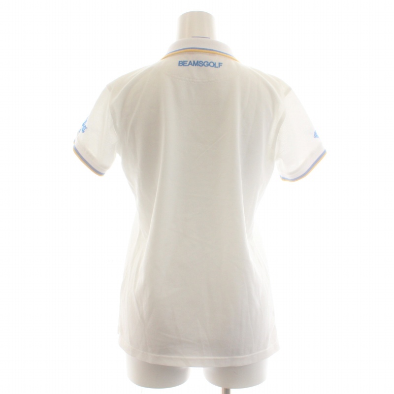 ビームスゴルフ BEAMS GOLF UCLA ポロシャツ カットソー ロゴ 半袖 M 白 ホワイト /FQ レディース_画像2