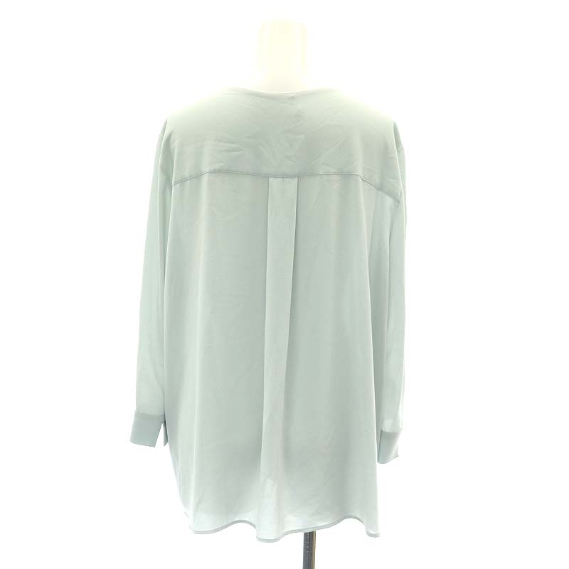  theory ryukstheory luxe blouse pull over V neck 7 minute sleeve 42 ice blue /HK #OS lady's 