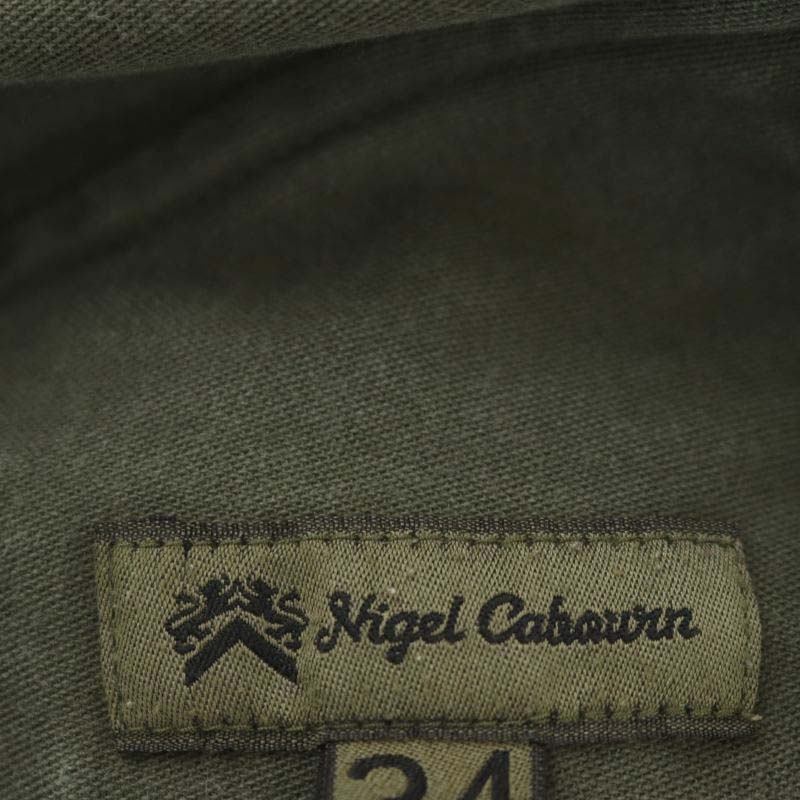 ナイジェルケーボン NIGEL CABOURN コットンカーゴパンツ ストレート ボタンフライ 34 カーキ /DO ■OS ■AD メンズ_画像3