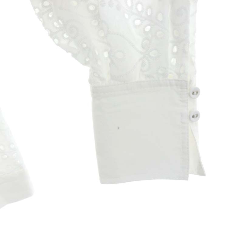 フォルフォルモ FORFORMO Lace Embroidery Blouse ブラウス 刺繍 長袖 2 白 ホワイト /DF ■OS レディース_画像5