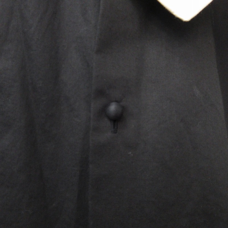 ha|za|ma hazama ハザマ 19ss 定位置を忘れたシャツ 半袖 ロング 変型 黒 ブラック F フリーサイズ_画像7
