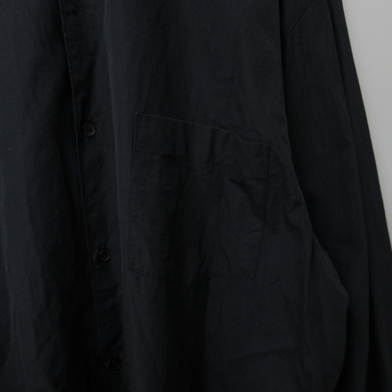 コモリ COMOLI 22AW コモリシャツ 長袖 黒 ブラック 3 約Lサイズ W03-02001_画像5