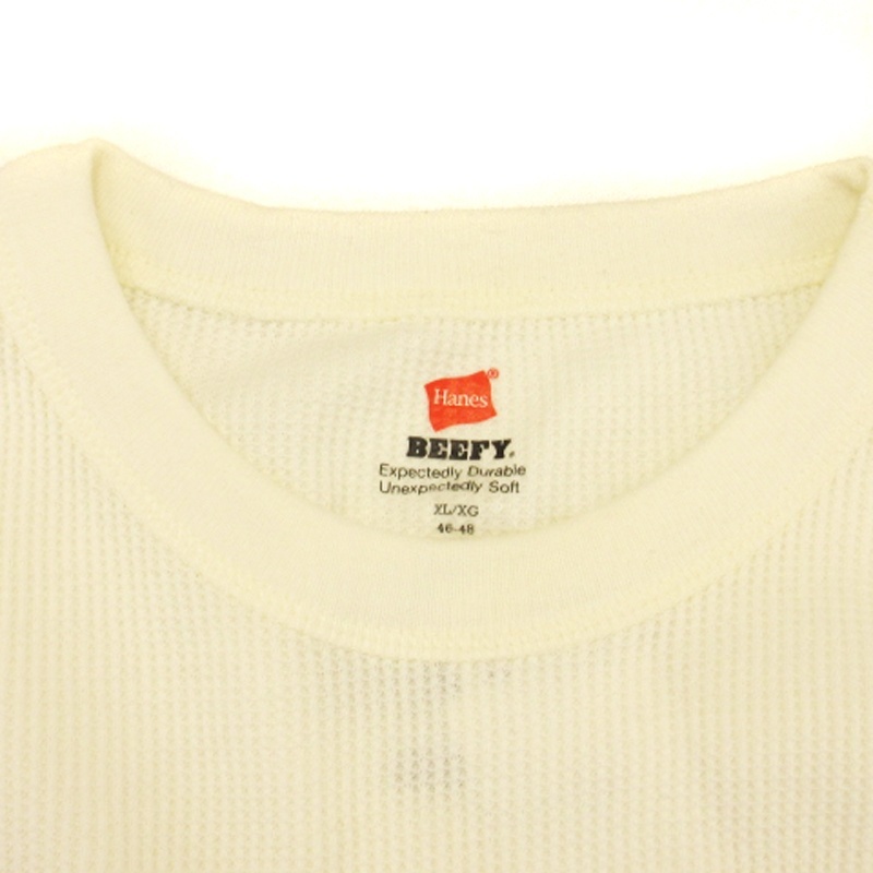 シュプリーム SUPREME × ビーフィー BEEFY ワッフルカットソー Tシャツ 長袖 オフホワイト XL メンズ_画像4