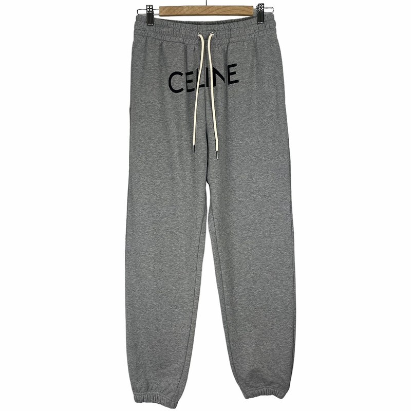 未使用品 セリーヌ CELINE ロゴ プリント スウェットパンツ SWEAT PANTS ジョガーパンツ M グレー 2Z056052H メンズ_画像1