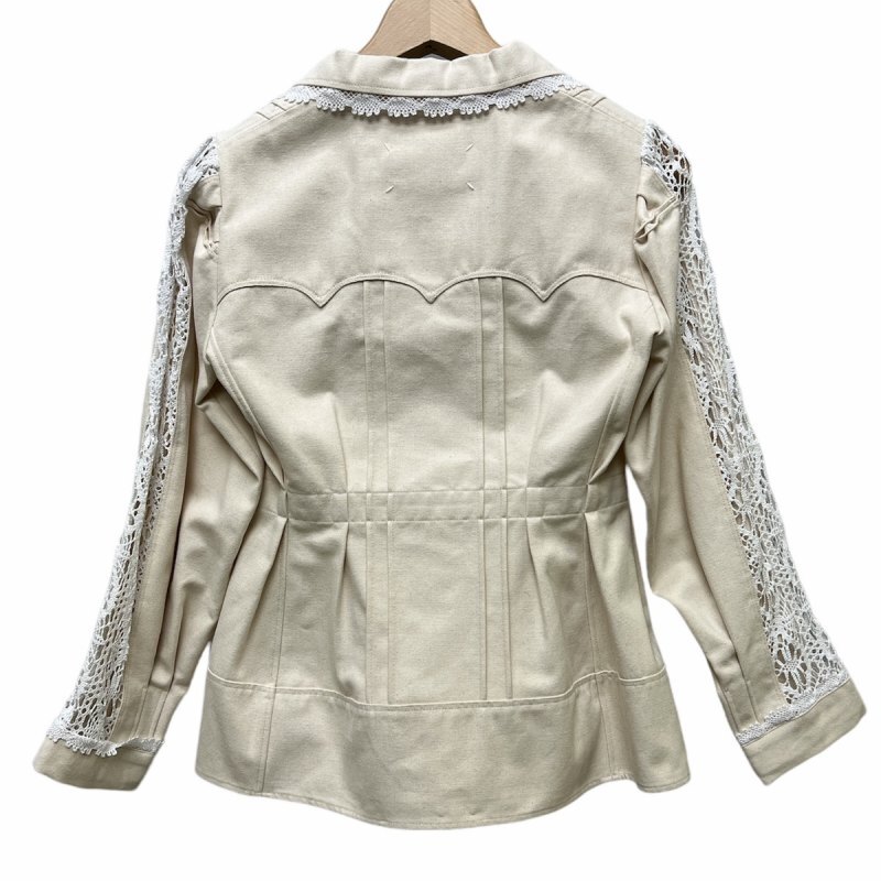 未使用品 メゾンマルジェラ Maison Margiela 22SS レース 白タグ ジャケット Jackets S031-MM FEMALE RTW MAIN 36 白 ホワイト S31BN0333_画像2