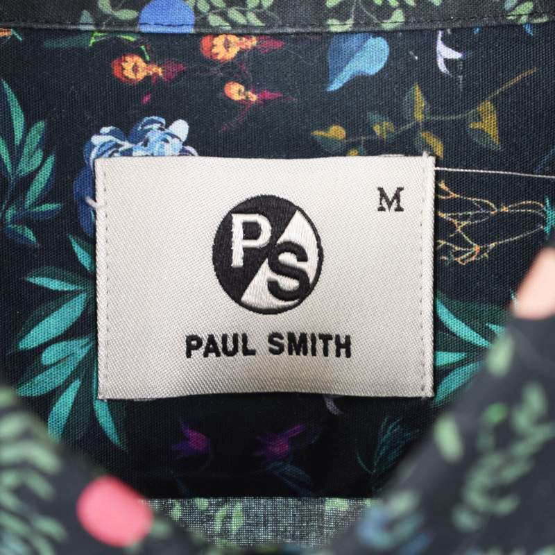 ポールスミス PAUL SMITH シャツ 長袖 総柄 M 緑 グリーン メンズ_画像3