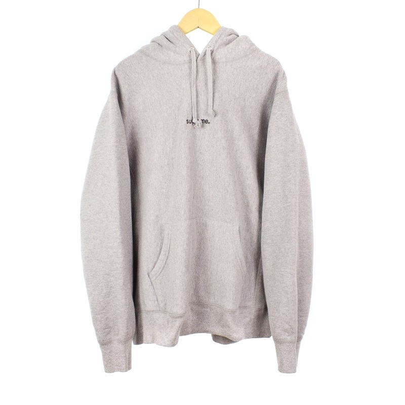 シュプリーム SUPREME 18AW Trademark Hooded Sweatshirt トレードマーク フーデッドスウェットシャツ パーカー フーディー M グレー_画像1