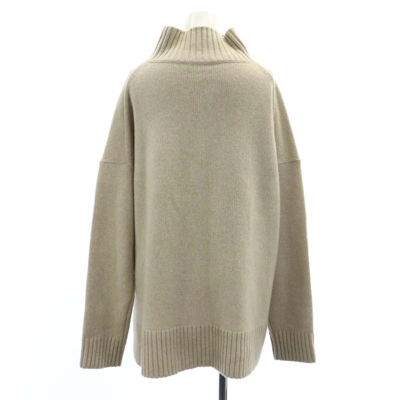 アパルトモン ドゥーズィエムクラス Back Long T/N Knit ニット セーター 長袖 タートルネック ウール オーバーサイズ F ベージュ_画像2