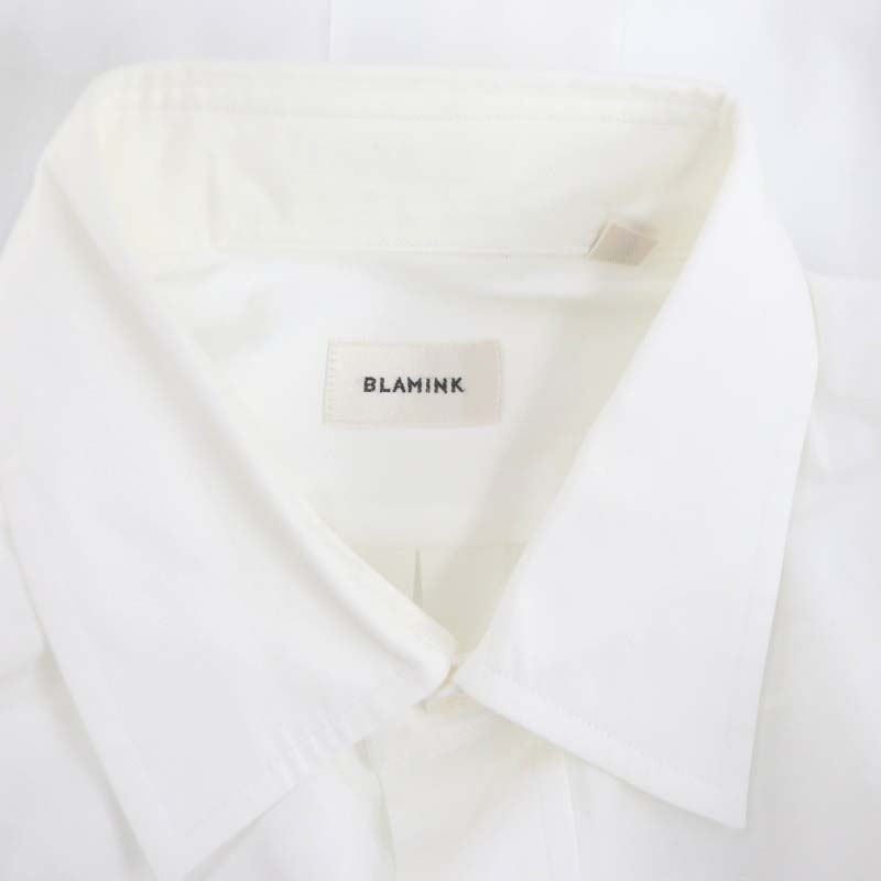 ブラミンク BLAMINK 22AW コットン レギュラーカラーシャツ 長袖 コットン 36 白 ホワイト /MF ■OS レディース_画像3