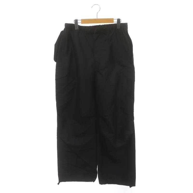 未使用品 サウザンズ THOUSANDS IOOOS NYLON ARCTIC TROUSERS パンツ ワイド ジッパーフライ ナイロン L 黒 ブラック /DO ■OS ■SH レディ_画像1