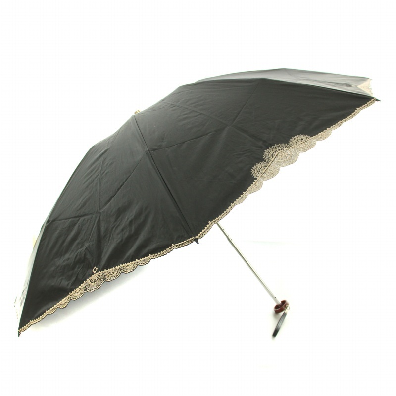 ゲラルディーニ GHERARDINI 折りたたみ 折り畳み 雨傘 日傘 レース ナイロン 黒 ブラック /BB レディース_画像3