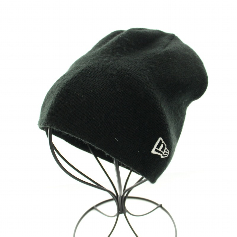 ニューエラ NEW ERA ニット帽 ビーニー 帽子 ロゴ 黒 ブラック /BB レディース_画像2