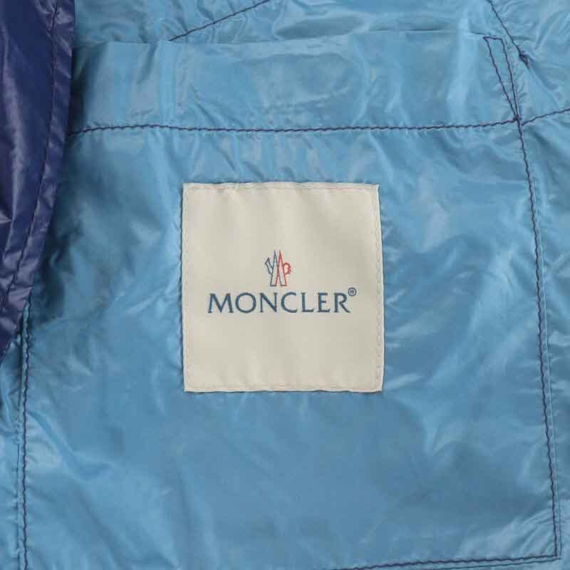 モンクレール MONCLER アージェント ARGENT ジャケット ブルゾン スタンドカラー ジップアップ シングル ロゴ刺繍 1 M 紺 ネイビー_画像7