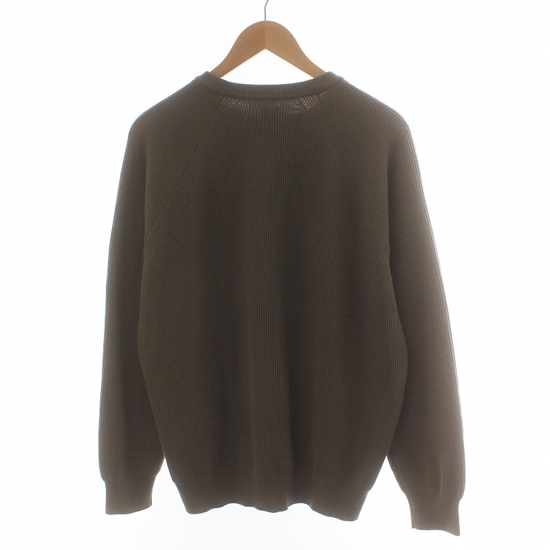 BATONER バトナー HARD TWIST WOOL CREW NECK ハードツイストウールクルーネック ニット セーター 3 L カーキ BN-20FM-013_画像2