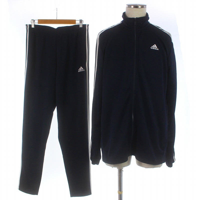 adidas トラックスーツ ATHLETICS TIRO セットアップ 上下 ジャージ トラックジャケット ジップアップ パンツ XO 3L 紺 GC8735_画像1