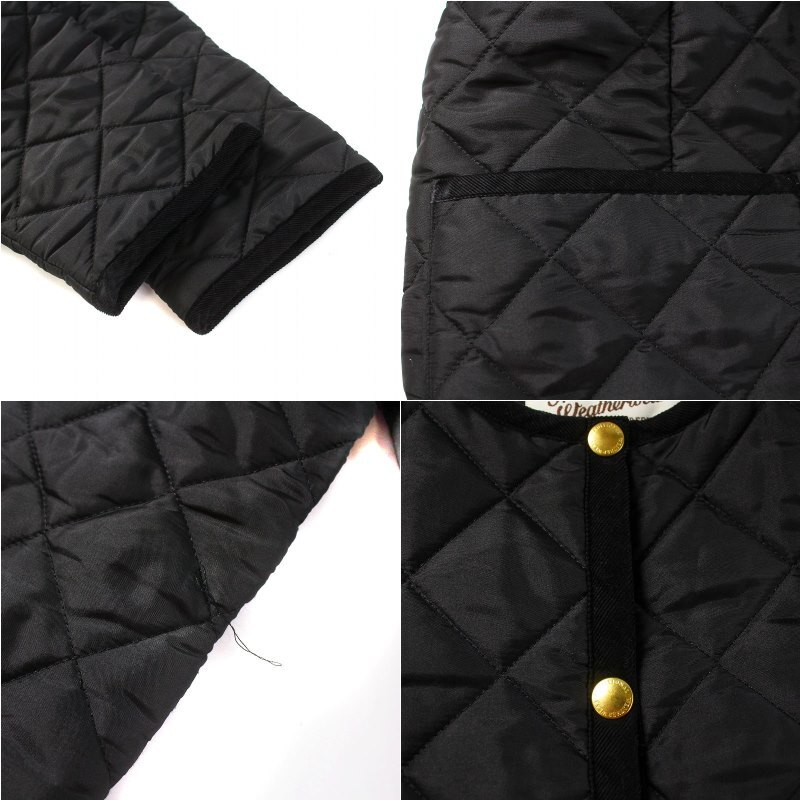 Traditional Weatherwear ARKLEY LONG アークリー ロング キルティングコート ノーカラー 34 XS 黒 ブラック L212APQCO0098AA_画像8