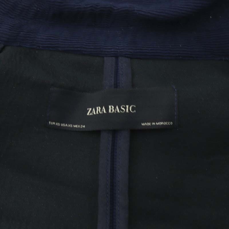 ザラ ベーシック ZARA BASIC スプリングコート アウター XS 紺 ネイビー /NR ■OS レディース_画像3