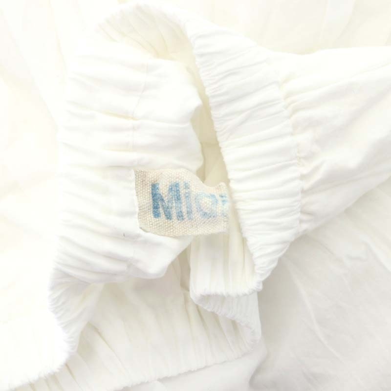 ミディウミソリッド MIDIUMISOLID スカート ロング フレア ギャザー コットン 白 ホワイト /NR ■OS レディース_画像3